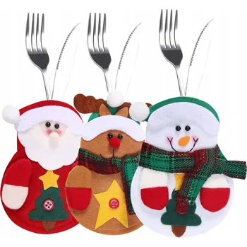 Vánoce Vánoční kapsičky, pouzdra, sáčky na příbory 3ks