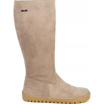 Dámské kozačky Dámské barefoot kožené kozačky Olivier Hazel béžové velur 41