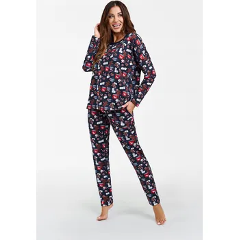 Dámské pyžamo Cookies dámské pyžamo s dlouhým rukávem, dlouhé kalhoty vel. XXL Vánoční