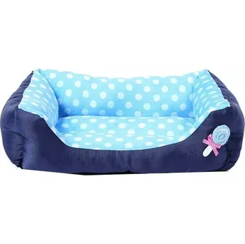 Pelíšek pro psa TopTechnology Domácí pelíšek Cartoon pro malé a střední mazlíčky, velikost M (modrý)