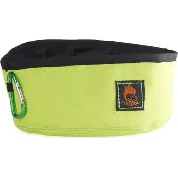 Miska pro psa Firedog Click & Go cestovní miska 1,0 L neónovozelená