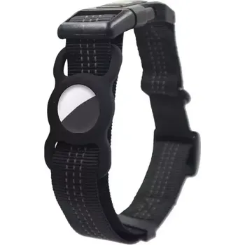 Obojek pro psa TopTechnology PUGGA GG1002 Polyester Dog GPS Zařízení Ochranný Obojek Pro AirTag, Velikost: L (Černá)