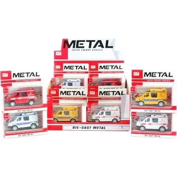 autíčko HT Toys METAL Autíčka kovová Záchranáři 9cm - mix druhy