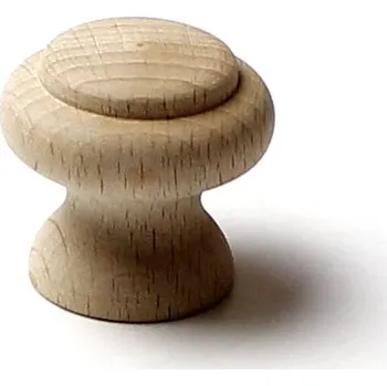 Nábytkové kování 48062 knopka dřevěná pr.34mm přírodní (Kulatá dřevěná knopka v přírodním odstínu o průměru 34mm. Univerzální velikost a vzhled pro většinu typů nábytku.)