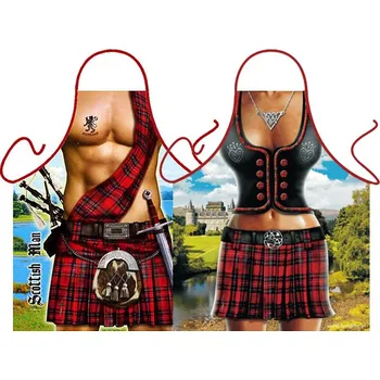 Kuchyňská zástěra Zástěry Skotský muž a žena