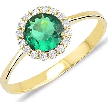 Prsten Lillian Vassago Zlatý prsten se smaragdem LLV11-SGR003RSM Velikost prstenu: 60