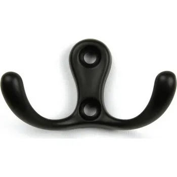 Věšák 44094 dvojháček černý (Nástěnný dvojháček. Jednoduchý a funkční doplněk do interiéru.)