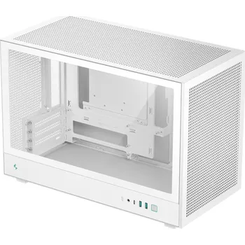 PC skříň DEEPCOOL CH260 WH Skříň, Micro ATX, bez zdroje, mATX, 1× USB-C, 2× USB 3.0, průhledná bočnice, mesh panel, bílá R-CH260-WHNGM0-G-1