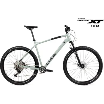 Horské kolo Kolo MTB 29" Cube Attention Shimano Deore XT/SLX 1x12, velikost L – 18", zelenošedá