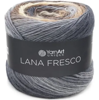 Příze YarnArt Příze Lana Fresco - 8114 béžovo-šedý melír