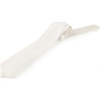 Kravata Saténová kravata jednobarevná - 5 (42) smetanová