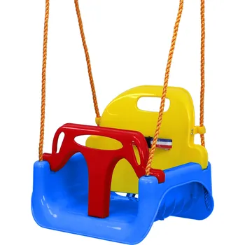 Dětská houpačka Aga4Kids Dětská houpačka s ohrádkou Modrá/Žlutá