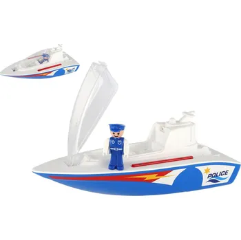 loď a ponorka Lena Boazz loď/člun policie s figurkou plast 38cm 24m+