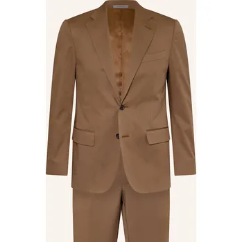 Pánské sako Corneliani Pánský Oblek Slim Fit, hnědá, 52