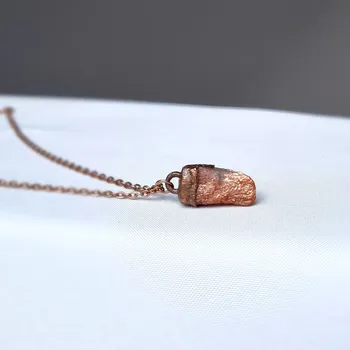 Náhrdelník Přírodní Sluneční kámen - šperk/náhrdelník AUTORSKÁ TVORBA ŠPERKŮ Z MINERÁLŮ