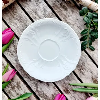 BERNADOTTE podšálek 15,5 cm, bílý, Thun 1794 (Porcelánový podšálek 2. jakost)