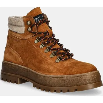 Pánské tenisky Semišové boty Pepe Jeans PMS50251 hnědá 82X, EUR 45