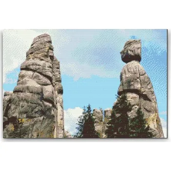 Diamantové malování Painting Queens Diamantové malování Adršpašské skály, 60 × 80 cm, s rámem, hranaté