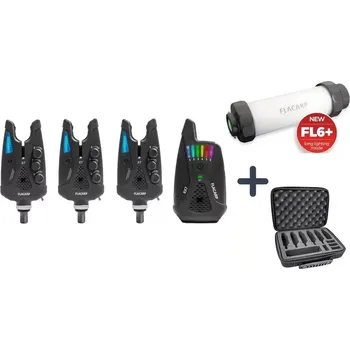 Signalizace záběru FLACARP Sada signalizátorů X7 3+1 + lampa FL6+ s kufříkem (FLACARP X7 3+1 + FL6+ s kufříkem)