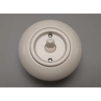 vypínač Porcelánový vypínač páčkový s rámečkem č.7