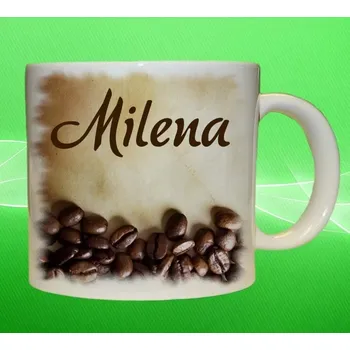 hrnek se jménem MILENA 75 ml (hrneček s dámským jménem )