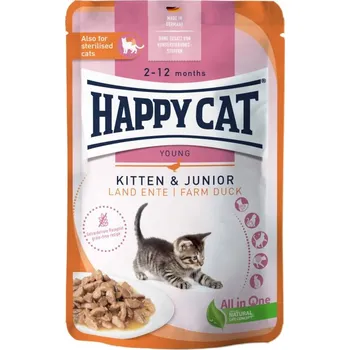 Krmivo pro kočku Happy Cat kapsička Kitten & Junior Land-Ente 20x85g