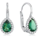 Lillian Vassago Zlaté patentové náušnice s barevnými a čirými zirkony LLV11-SGER101WDSM