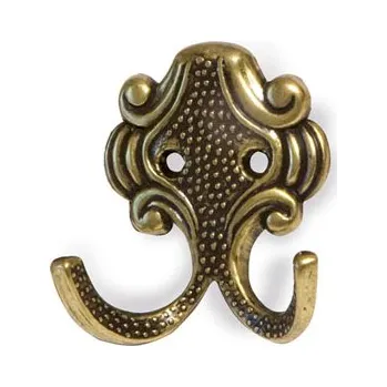 Věšák 14089 věšák JIRKA staromosaz (Nástěnný věšák v povrchu mosaz. Vhodné řešení pro nábytek v interiéru.)