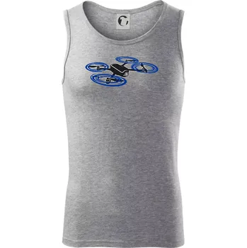 Dron letící - Tílko pánské Core - S ( Tmavě šedý melír )