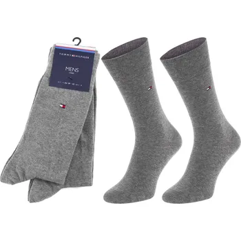 Pánské ponožky TOMMY HILFIGER PONOŽKY 2 PÁRY GRAY 371111 758 Velikost: 43-46
