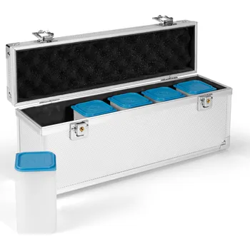 Obal pro sběratelský předmět Leuchtturm Cargo SQ kufr pro 5 mincovních tubusů