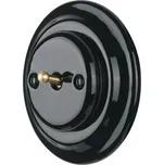 X-SITE RETRO vypínač páčkový kov černý s rámečkem