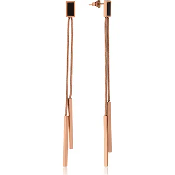 Módní doplněk Troli Výrazné dlouhé bronzové náušnice + 2 měsíce na vrácení zboží
