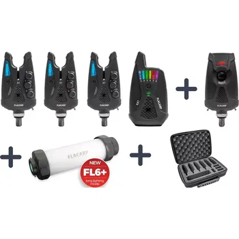 Signalizace záběru FLACARP Sada signalizátorů X7 3+1 + pohybové čidlo AL2 + lampa FL6+ s kufříkem (FLACARP X7 3+1 + AL2 + FL6+ s kufříkem)