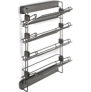 Šatní skříň Výsuvný držák na boty Quartz, boční barva titan Orientace, šířka: levý