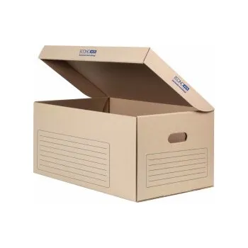 Archivační box Archivační kontejner s víkem, 53x36x26cm bílá