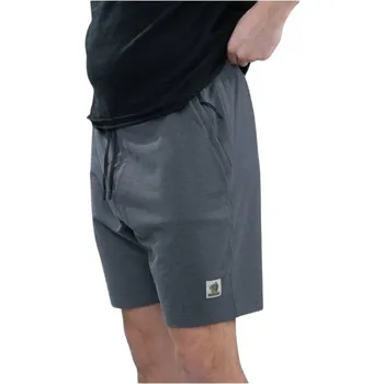 Rybářské oblečení Kraťasy Nash Make It Happen Badge Shorts Grey Marl Velikost XXXL