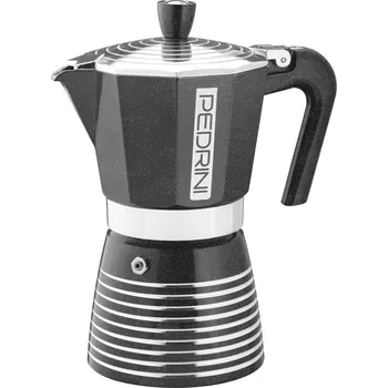 Moka konvice Pedrini Infinity černá (různé velikosti) Objem v⁠ porcích: 6 porcí