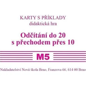 Sada kartiček M5 - odčítání do 20 s přechodem pres10