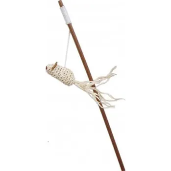 Hračka pro kočku COMFY Hračka Gaia Wędka Myš se zvonkem 40 cm