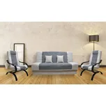 FN Sedací souprava Jola 3F+1+1 šedá/dřevo wenge 195883418