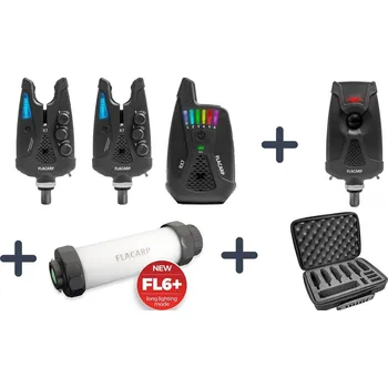 Signalizace záběru FLACARP Sada signalizátorů X7 2+1 + pohybové čidlo AL2 + lampa FL6+ s kufříkem (FLACARP X7 2+1 + AL2 + FL6+ s kufříkem)