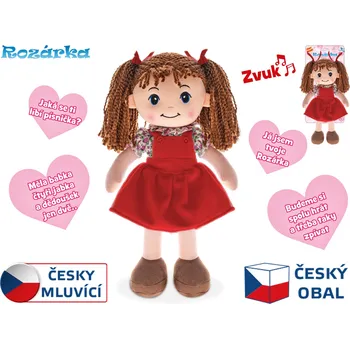 Panenka Rozárka měkké tělo 35cm na baterie česky