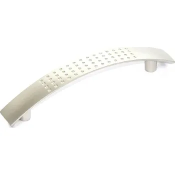 Nábytkové kování 770075 úchytka rozteč 96mm satén nikl (Úchytka s roztečí 96mm v matném satén niklu. Diskrétní a moderní povrch, který se snadno udržuje.)