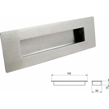 Nábytkové kování 63610 úchytka LEONA rozteč 76mm NEREZ (Úchytka řady LEONA z nerezi s neobvyklou roztečí 76mm. Hygienický a odolný povrch pro specifický design nebo nábytek.)