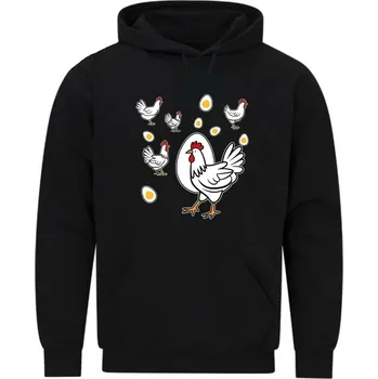 Pánská mikina Pánská mikina Slepičí Vejce (Velikost: 5XL, Barva: Černá)