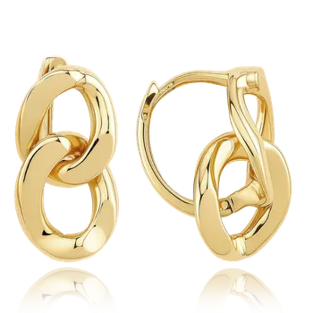 Módní doplněk 4483 MINET Luxusní zlaté náušnice Au 585/1000 2,60g