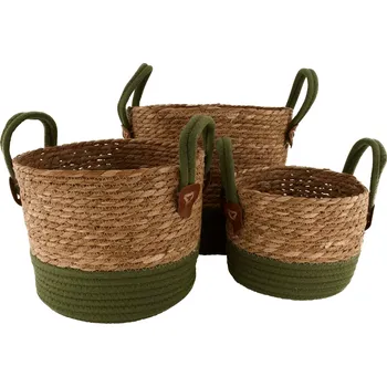 Úložný box Košík z mořské trávy L, mořská tráva, přírodní, zelený, ø 29 cm&nbsp;5067001-642