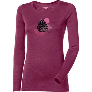 Dámské oblečení triko dámské dlouhé Progress HELA CONE merino ostružinové