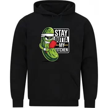 Pánská mikina Pánská mikina Bojová Okurka Stay Outta My Kitchen (Velikost: 5XL, Barva: Černá)